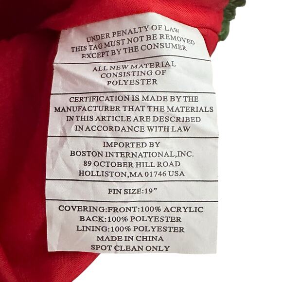 Set of 2 Santa Hooked Christmas Stockings Holiday Wool Needlepoint Style 17” - Picture 5 of 8